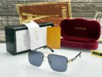 Gucci Square Aviator Gold-Brown Sunglasses - Image 6