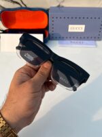 Gucci Square Sunglasses Black-Transparent Plastic - Image 3