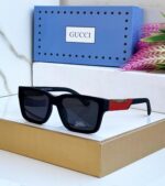 Gucci Square Sunglasses Green Lens Brown Frame - Image 3