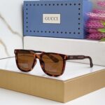 Gucci Square Tortoiseshell Polarized Brown Lens