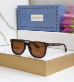 Gucci Square Tortoiseshell Polarized Brown Lens - Image 3