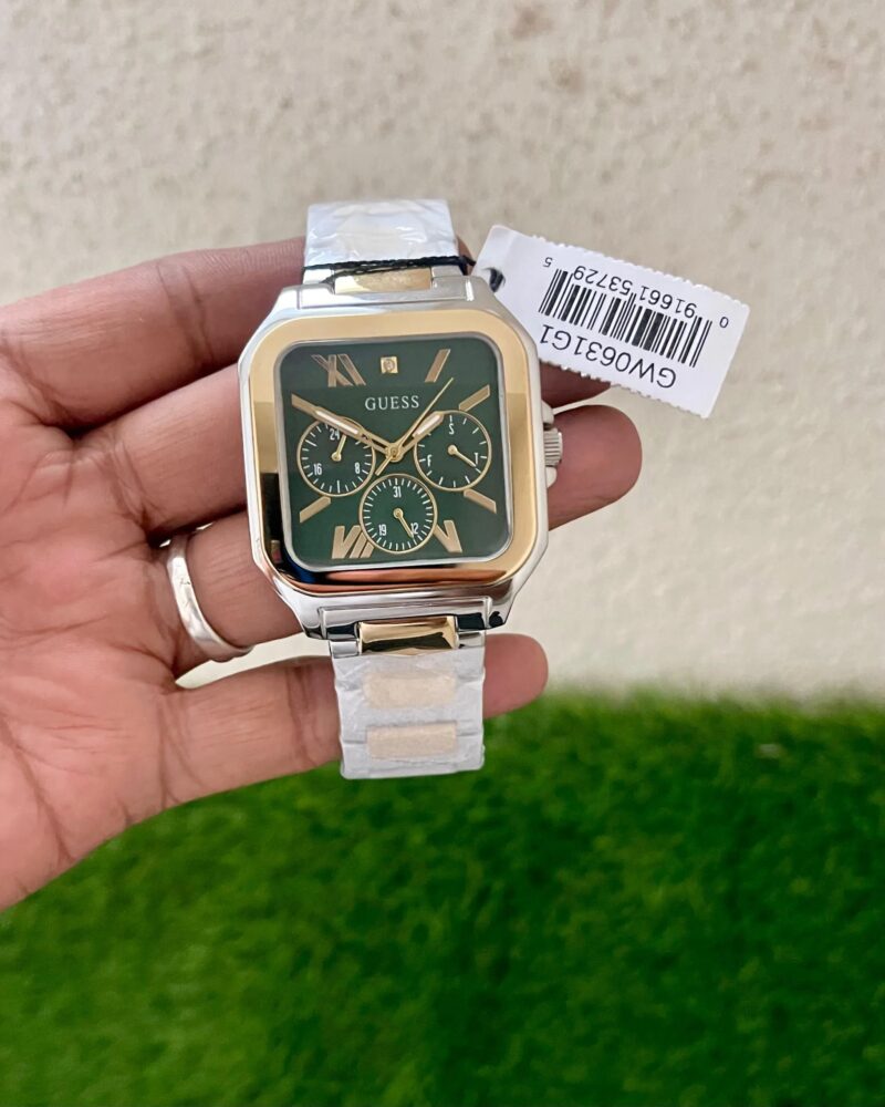 Guess-Integrity-Green-Square-Dial-42mm-Quartz-1 Guess Integrity Green Square Dial 42mm Quartz - Image 1
