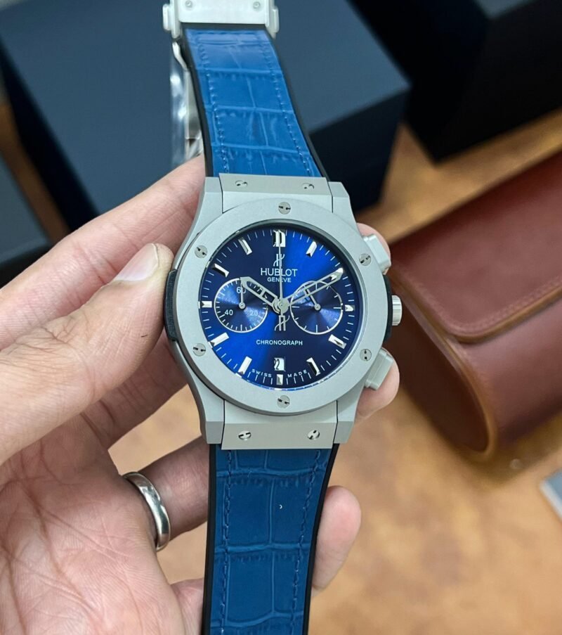 Hublot-Classic-Fusion-Blue-Titanium-41mm-Quartz-1 Hublot Classic Fusion Blue Titanium 41mm Quartz - Image 1