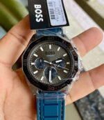 Hugo Boss Energy 1513972 Gray Dial Blue Strap Quartz 44mm