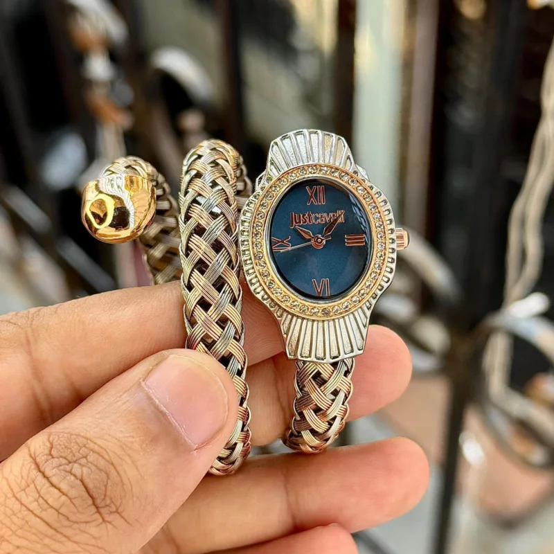 Just-Cavalli-Twined-Coil-Blue-Dial-30mm-Quartz-Watch-1 Just Cavalli Twined Coil Blue Dial 30mm Quartz Watch - Image 1