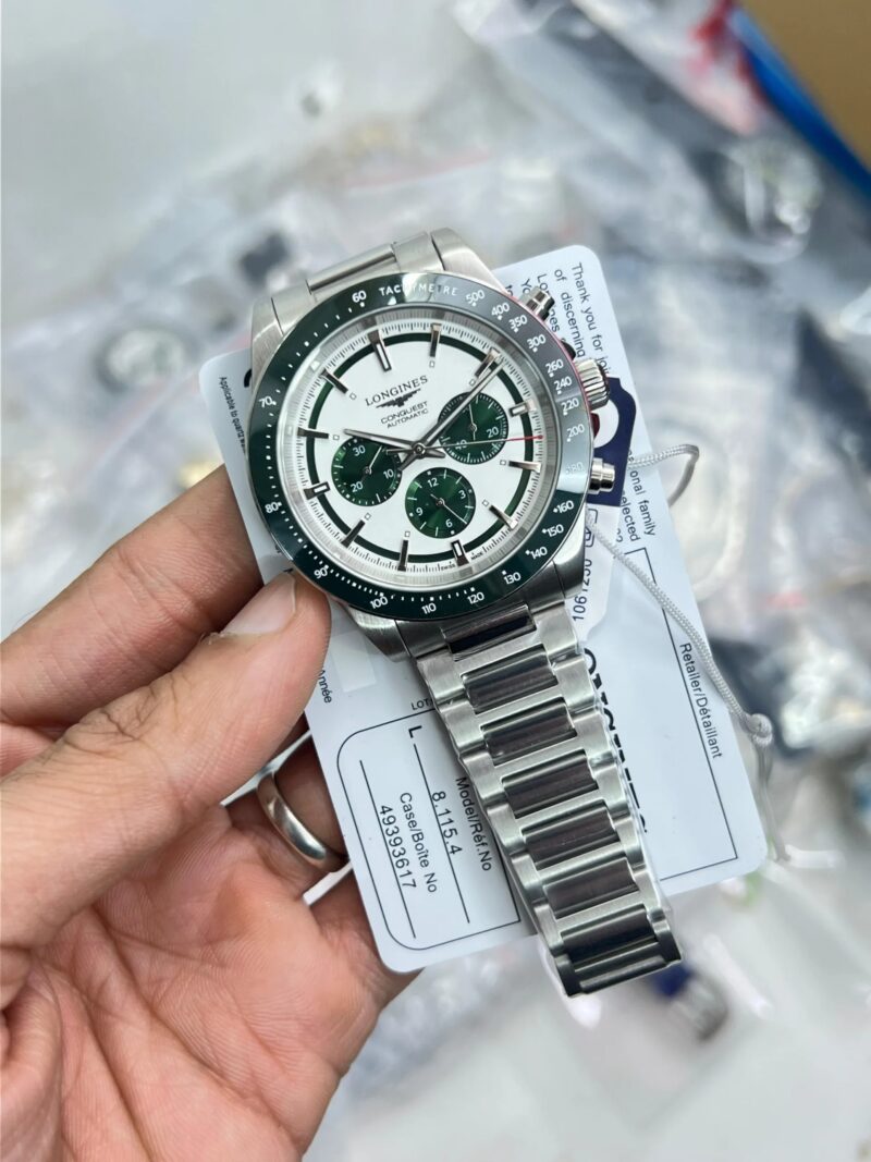 Longines-Conquest-Chronograph-Green-42mm-Automatic-1 Longines Conquest Chronograph Green 42mm Automatic - Image 1