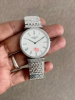 Longines One Click King Silver White Dial 42mm Quartz