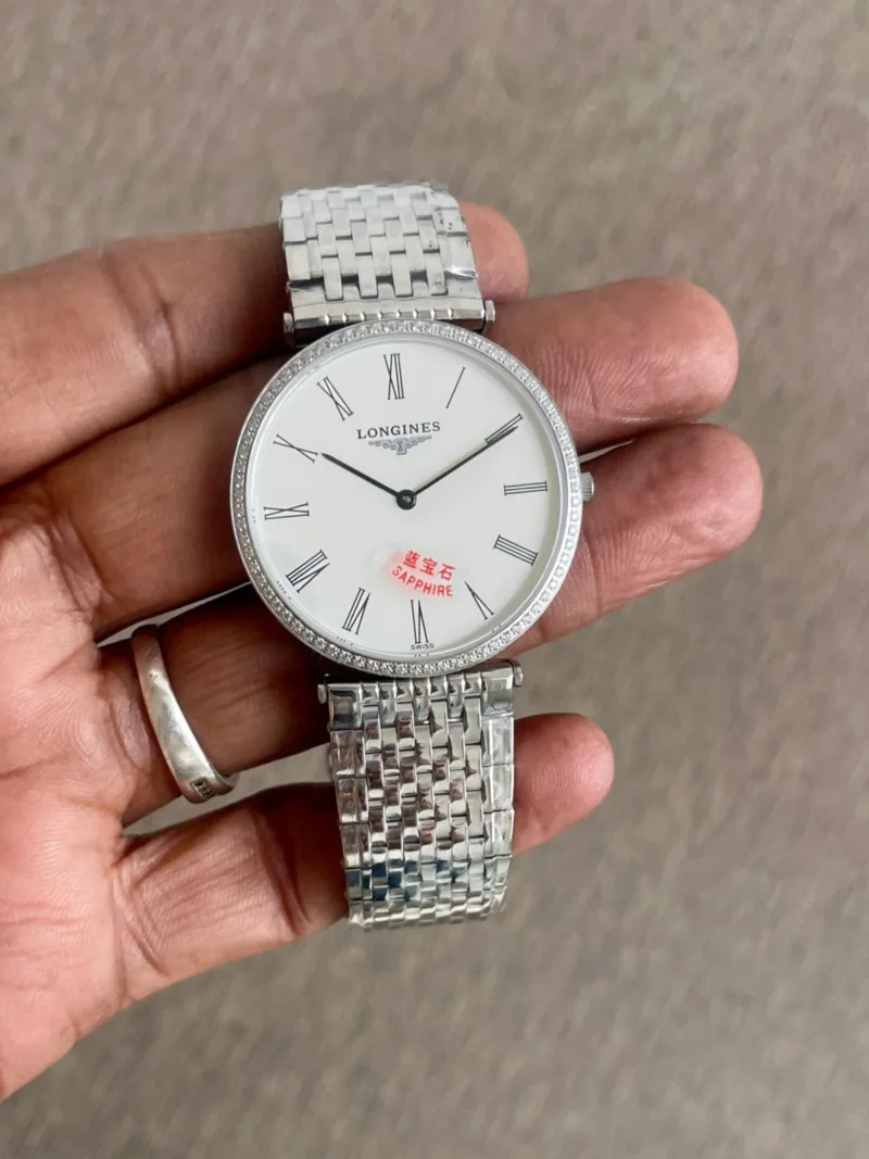 Longines-One-Click-King-Silver-White-Dial-42mm-Quartz-1 Longines One Click King Silver White Dial 42mm Quartz - Image 1