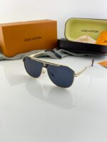 Louis Vuitton Aviator Men's Sunglasses Gold-Black