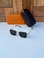Louis Vuitton Classic Square Gold Sunglasses Black Lens