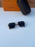 Louis Vuitton Classic Square Gold Sunglasses Black Lens - Image 4