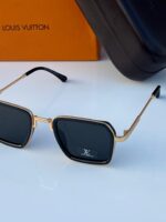 Louis Vuitton Classic Square Gold Sunglasses Black Lens - Image 5