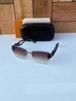Louis Vuitton Rimless Aviator Sunglasses Brown Gradient