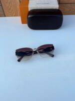 Louis Vuitton Rimless Aviator Sunglasses Brown Gradient - Image 2