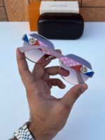Louis Vuitton Rimless Butterfly Sunglasses Purple-Pink - Image 2