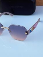 Louis Vuitton Rimless Butterfly Sunglasses Purple-Pink - Image 3