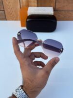 Louis Vuitton Rimless Butterfly Sunglasses Purple-Pink - Image 5