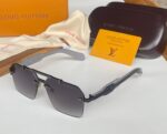 Louis Vuitton Rimless Shield Black-Gold Sunglasses - Image 2