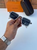 Louis Vuitton Square Sunglasses Black-White - Image 3