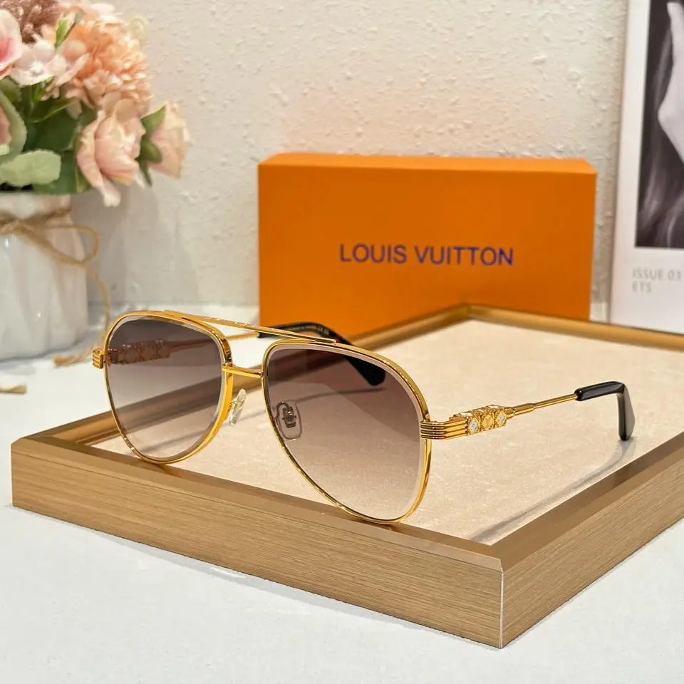 Louis-Vuitton-Unisex-Sunglasses-Black-Grey-UV-Protection-1 Louis Vuitton Unisex Sunglasses Black-Grey UV Protection - Image 1