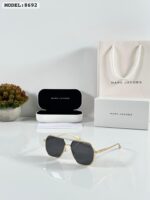Marc Jacobs 8692 Gold-Grey Aviator Metal Sunglasses