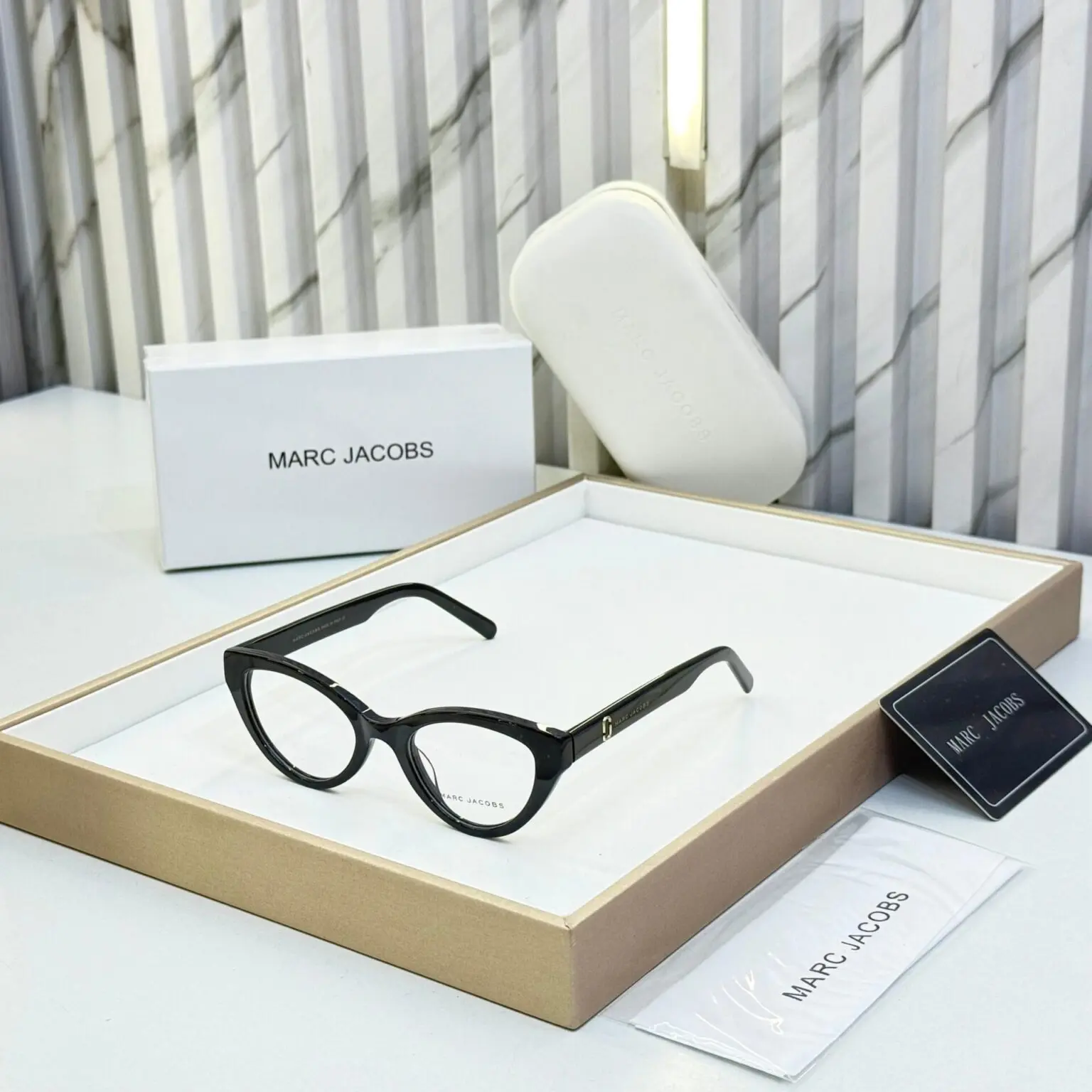 Marc-Jacobs-Cat-Eye-Black-Eyeglasses-1 Marc Jacobs Cat Eye Black Eyeglasses - Image 1