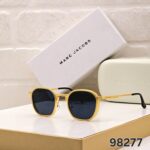 Marc Jacobs Gold Square Black Frame Sunglasses