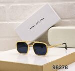Marc Jacobs Square Geometric Sunglasses Black Gold - Image 3