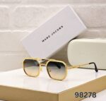 Marc Jacobs Square Geometric Sunglasses Black Gold - Image 4