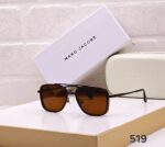 Marc Jacobs Square Geometric Sunglasses Black Gold - Image 6