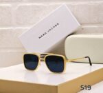 Marc Jacobs Square Geometric Sunglasses Black Gold - Image 7