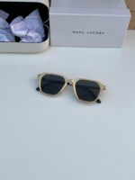 Marc Jacobs Square Gold Black Sunglasses - Image 2