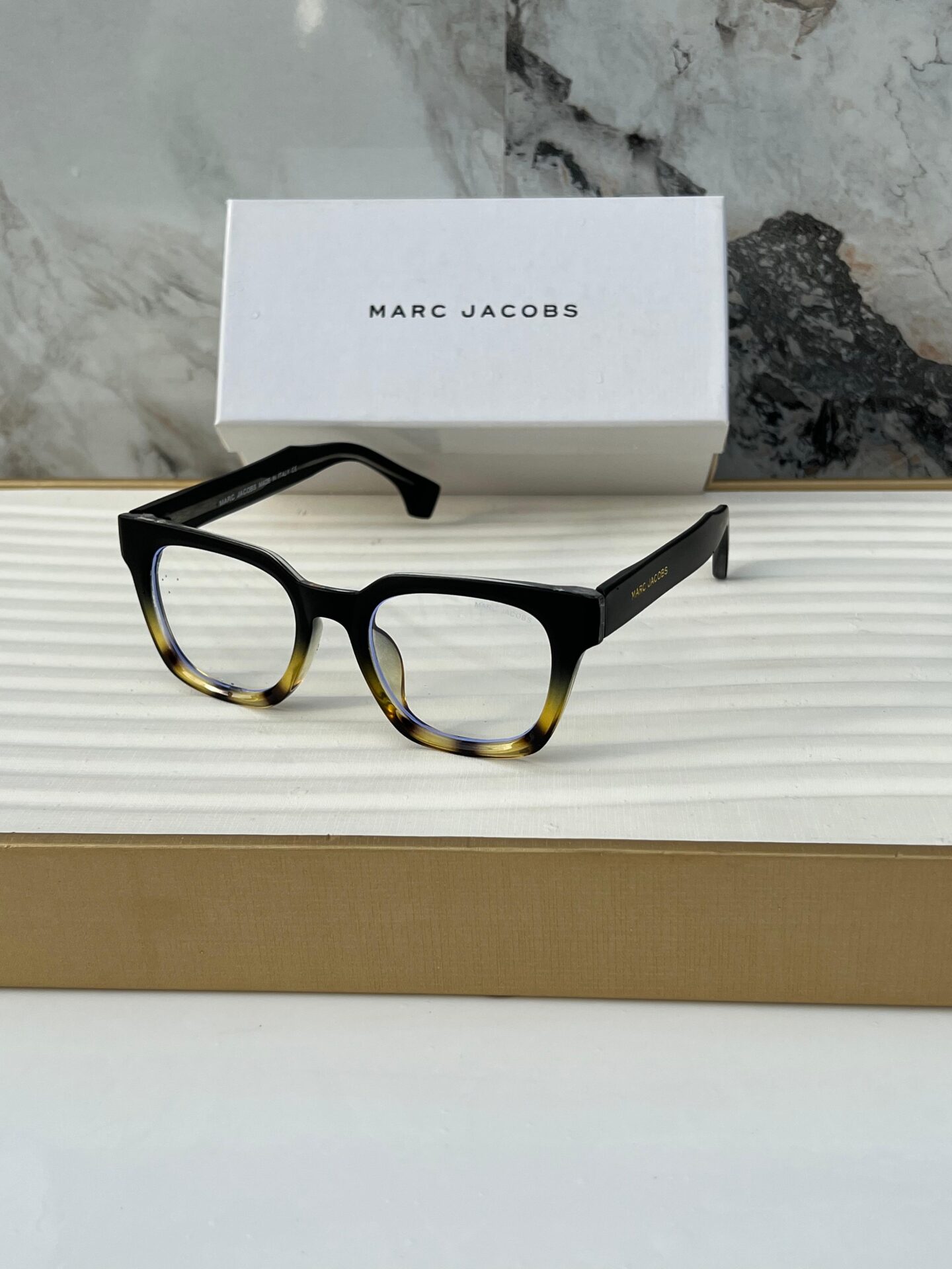Marc-Jacobs-Square-Sunglasses-Grey-Purple-Yellow-1 Marc Jacobs Square Sunglasses Grey Purple Yellow - Image 1