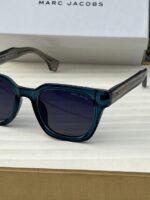 Marc Jacobs Square Unisex Sunglasses Blue Transparent - Image 5