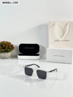 Marc Jacobs Sunglasses Men Black Frame Grey Lens
