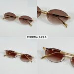 Maybach 1014 Gold Rimless Brown Gradient Sunglasses - Image 3