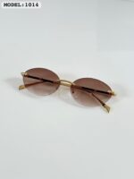 Maybach 1014 Gold Rimless Brown Gradient Sunglasses - Image 4