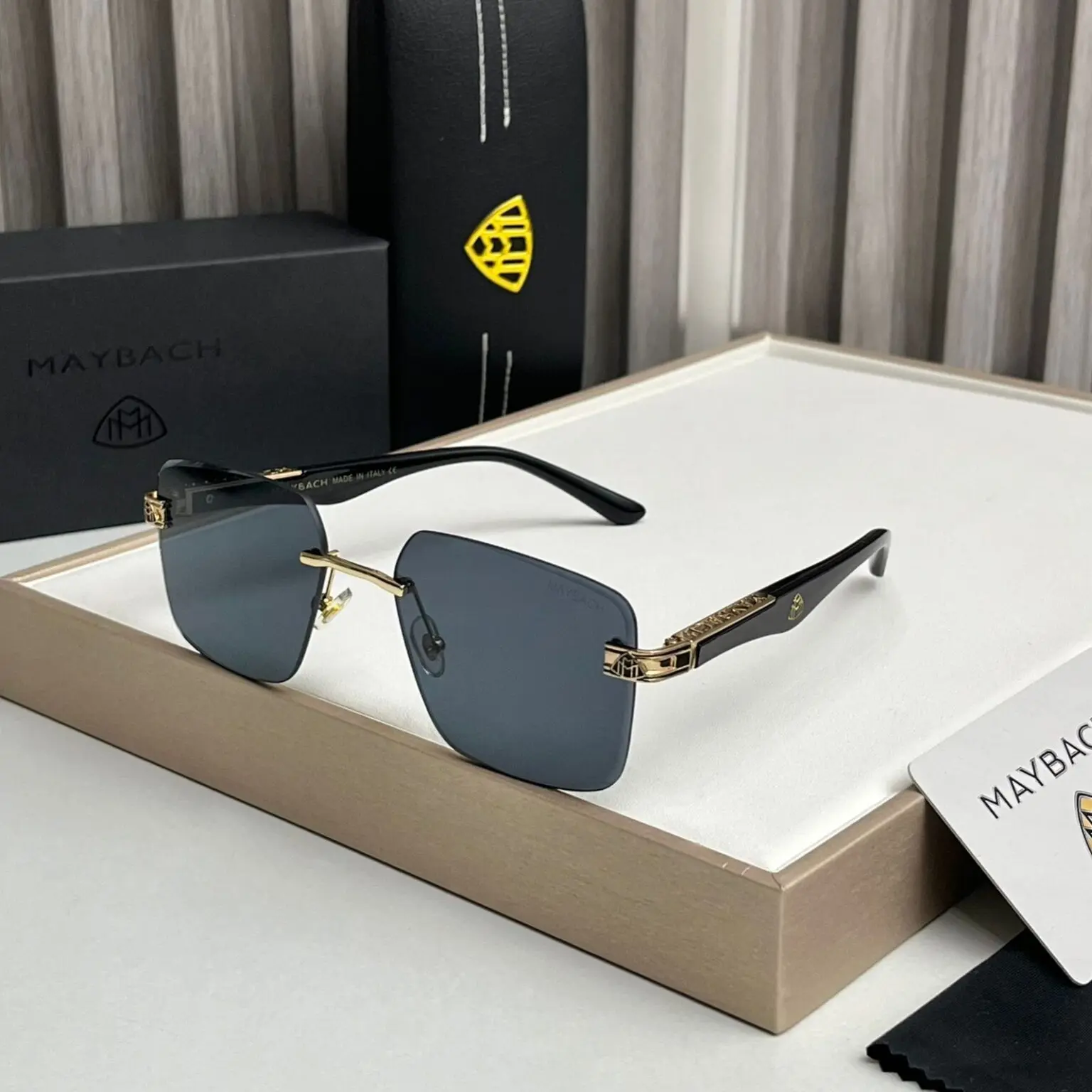 Maybach-Square-Aviator-Black-UV-Protection-1 Maybach Square Aviator Black UV Protection - Image 1