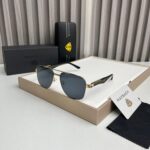 Maybach Square Aviator Gold-Black Sunglasses