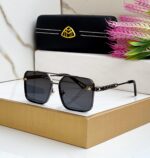 Maybach Square Black-Gold Sunglasses