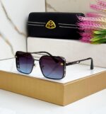 Maybach Square Black-Gold Sunglasses - Image 3