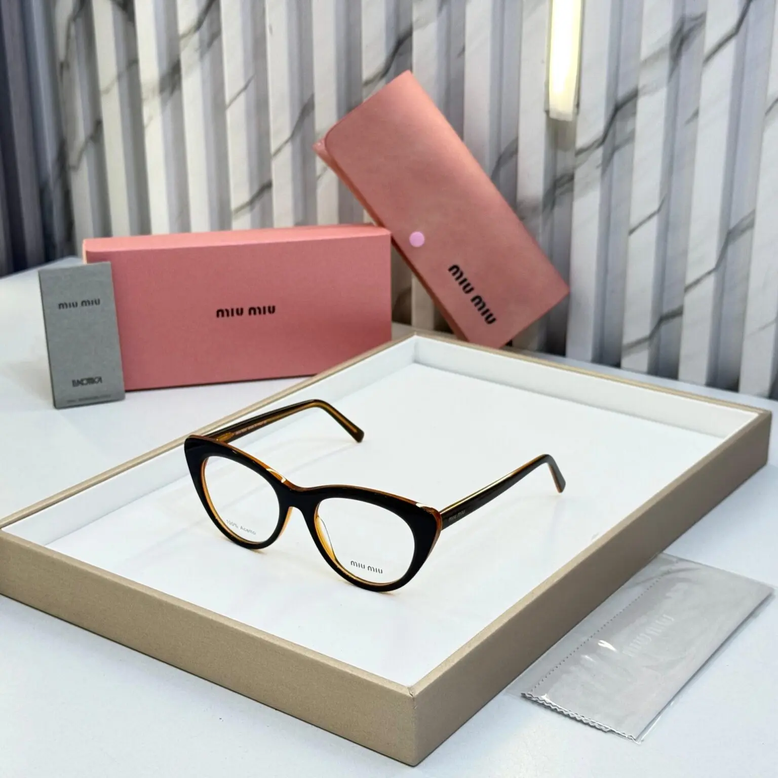 Miu-Miu-Cat-Eye-Black-Optical-Frame-1 Miu Miu Cat Eye Black Optical Frame - Image 1