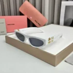 Miu Miu Cat Eye White Sunglasses Women