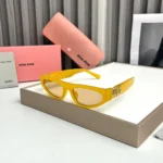 Miu Miu Cat Eye Yellow Sunglass Universal Frame