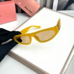 Miu Miu Cat Eye Yellow Sunglass Universal Frame - Image 2