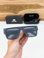 Miu Miu Square Black Sunglasses - Image 2