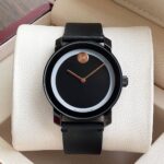 Movado Men's Slim Edge Collection Black Dial 42mm Quartz