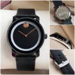 Movado Men's Slim Edge Collection Black Dial 42mm Quartz - Image 2
