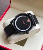 Movado Men's Slim Edge Collection Black Dial 42mm Quartz - Image 4