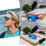 Oakley Sports Sunglasses Black Frame Blue Mirrored - Image 12
